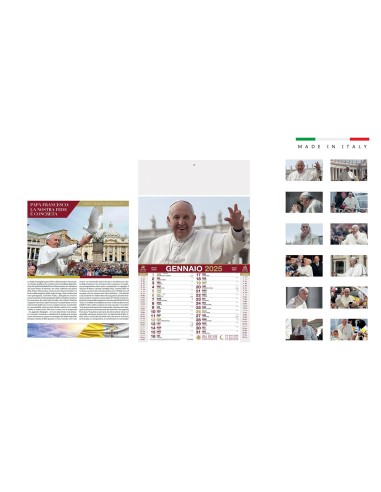 Calendari illustrati personalizzati Papa Francesco