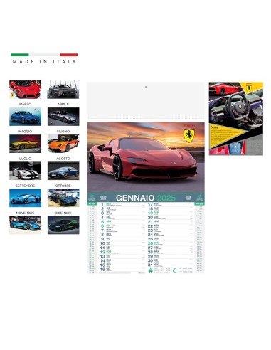 Calendari illustrati personalizzati Motori
