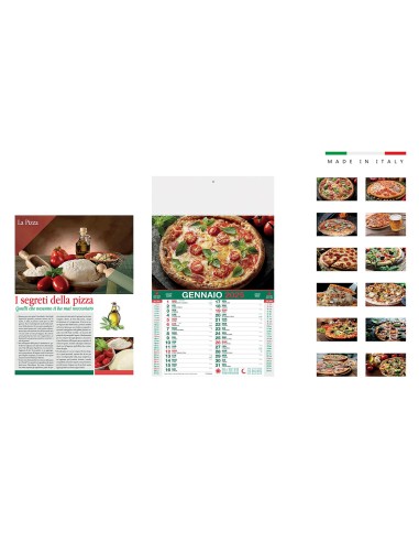 Calendari illustrati personalizzati Pizza