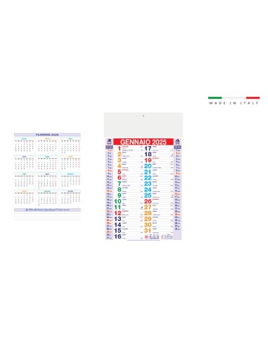 Calendari Olandese Standard Multicolor con Stampa Personalizzata