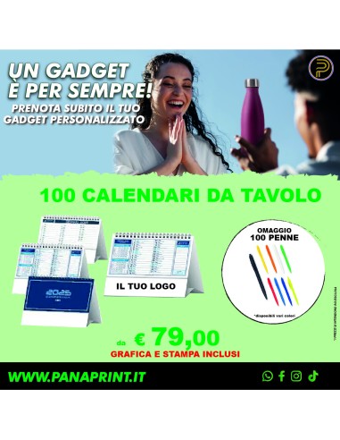 PROMO BOX Calendari da tavolo e penne con Stampa Personalizzata