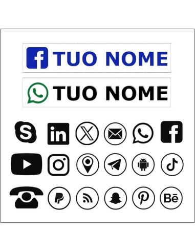 Adesivo personalizzato per Social Network