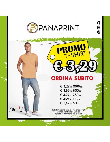 Promo T-Shirt con Stampa Personalizzata - Sol's