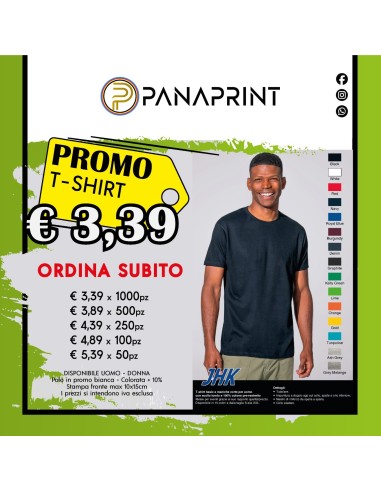 Promo T-Shirt con Stampa Personalizzata - JHK